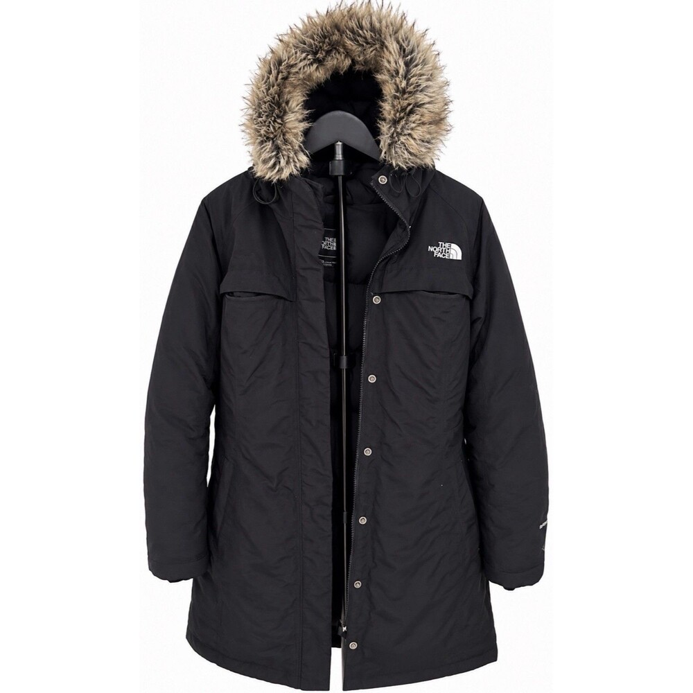 The North Face Women’s Medium Black Faux Fur Hooded Winter Parka Coat